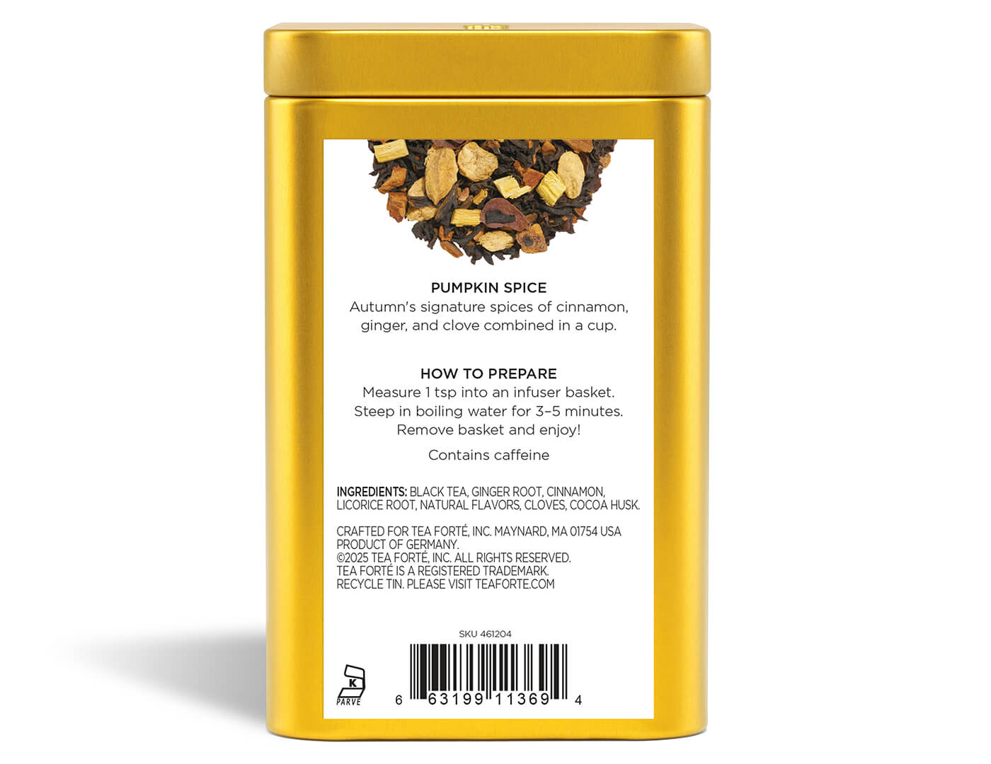 Pumpkin Spice Loose Leaf Tea Canister
