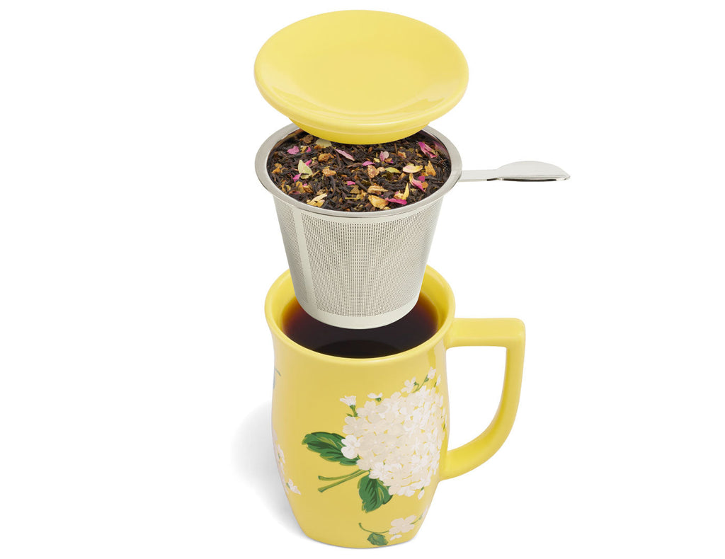 Hydrangea by Draper James Fiore Steeping Cup with Infuser