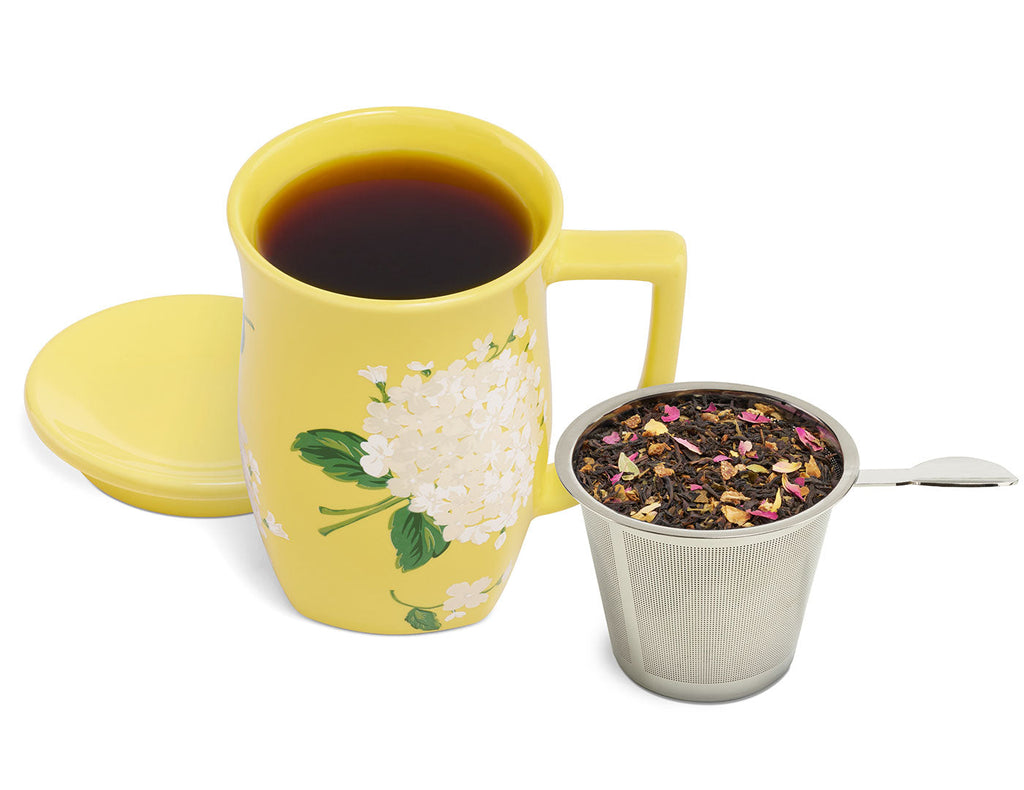 Hydrangea by Draper James Fiore Steeping Cup with Infuser