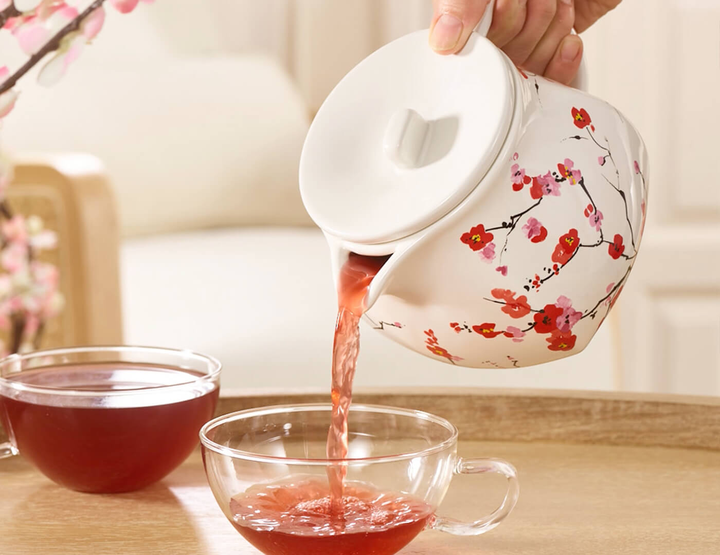 Fiore Teapot with Infuser Sakura