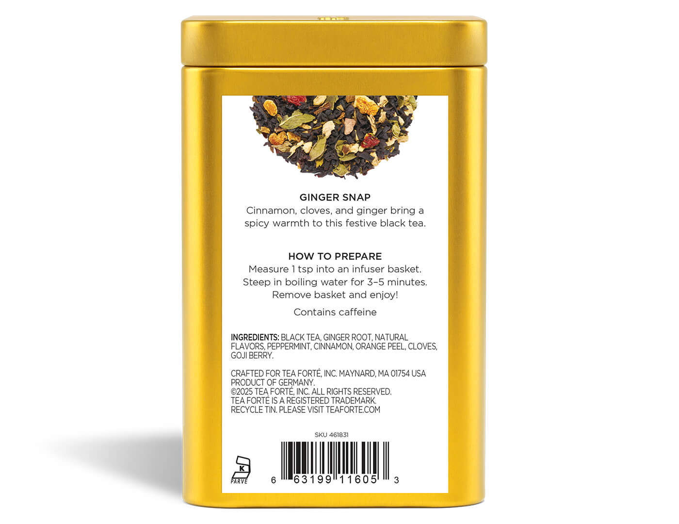 Ginger Snap Loose Leaf Tea Canister