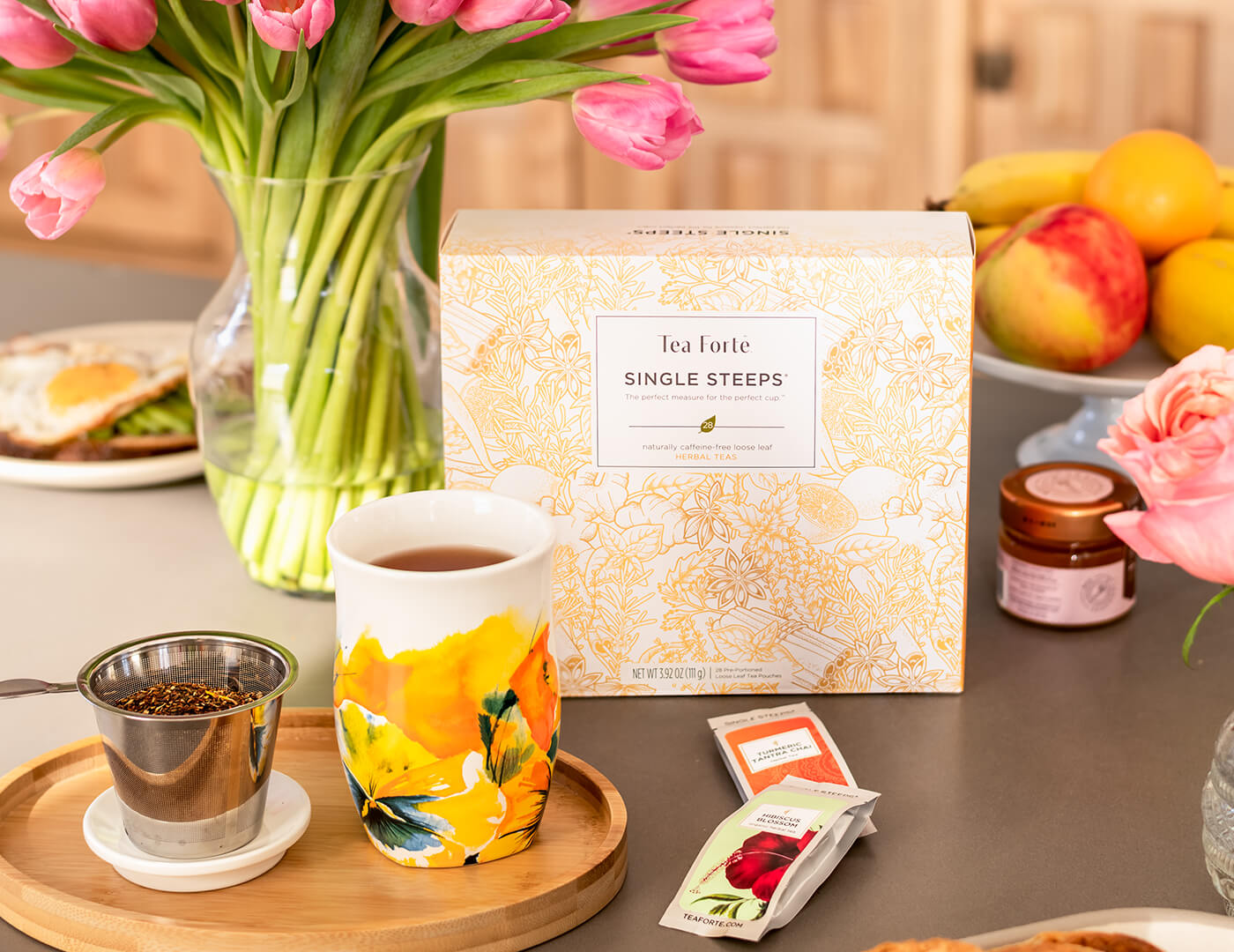 Single Steeps® Tea Chest Herbal Tea Assortment