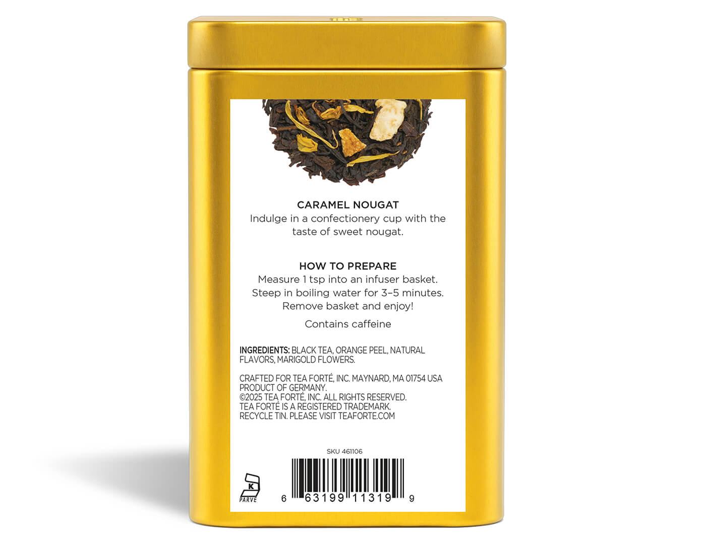Caramel Nougat Loose Leaf Tea Canister