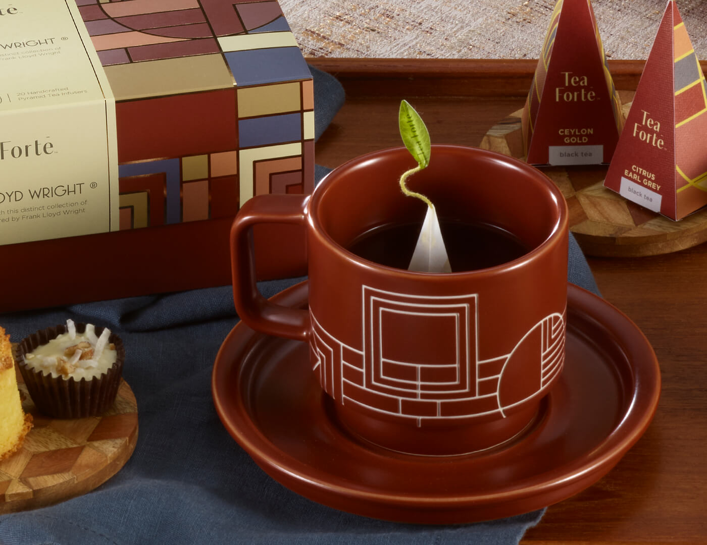 Frank Lloyd Wright Terra Teacup and Saucer