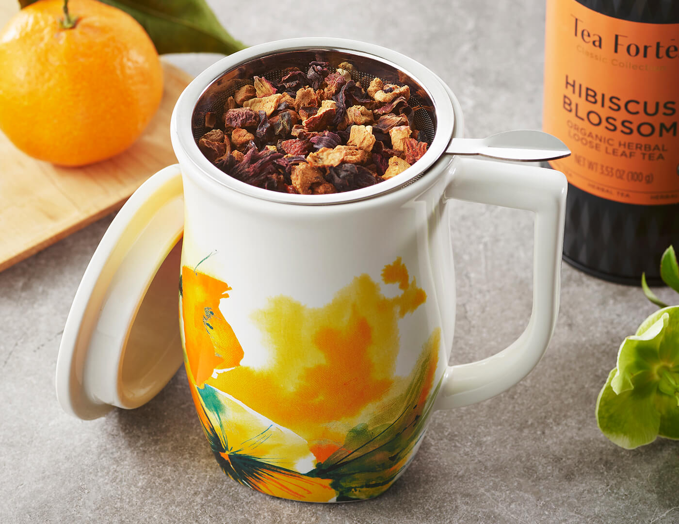 Fiore Steeping Cup with Infuser Wild Poppy