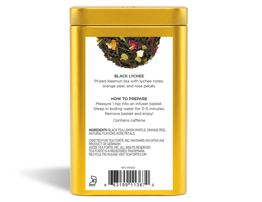Black Lychee Loose Leaf Tea Canister