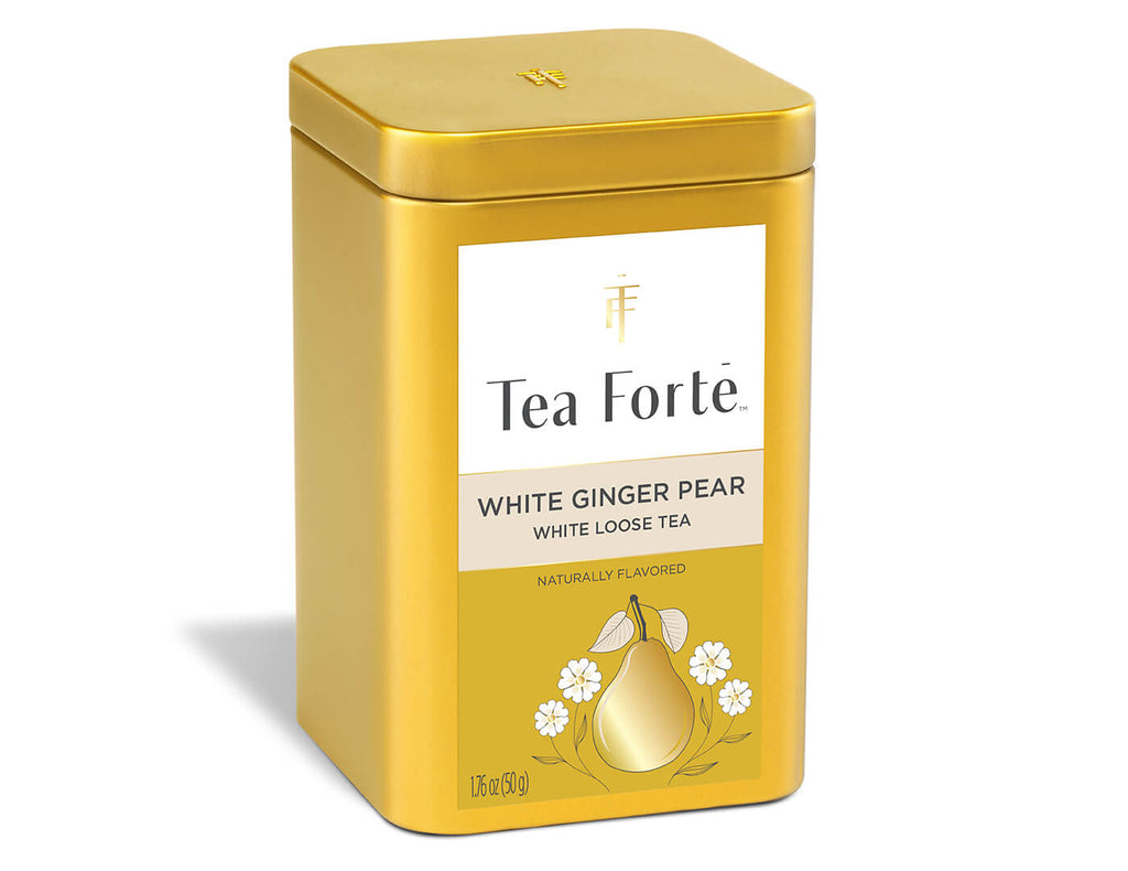 White Ginger Pear Loose Leaf Tea Canister