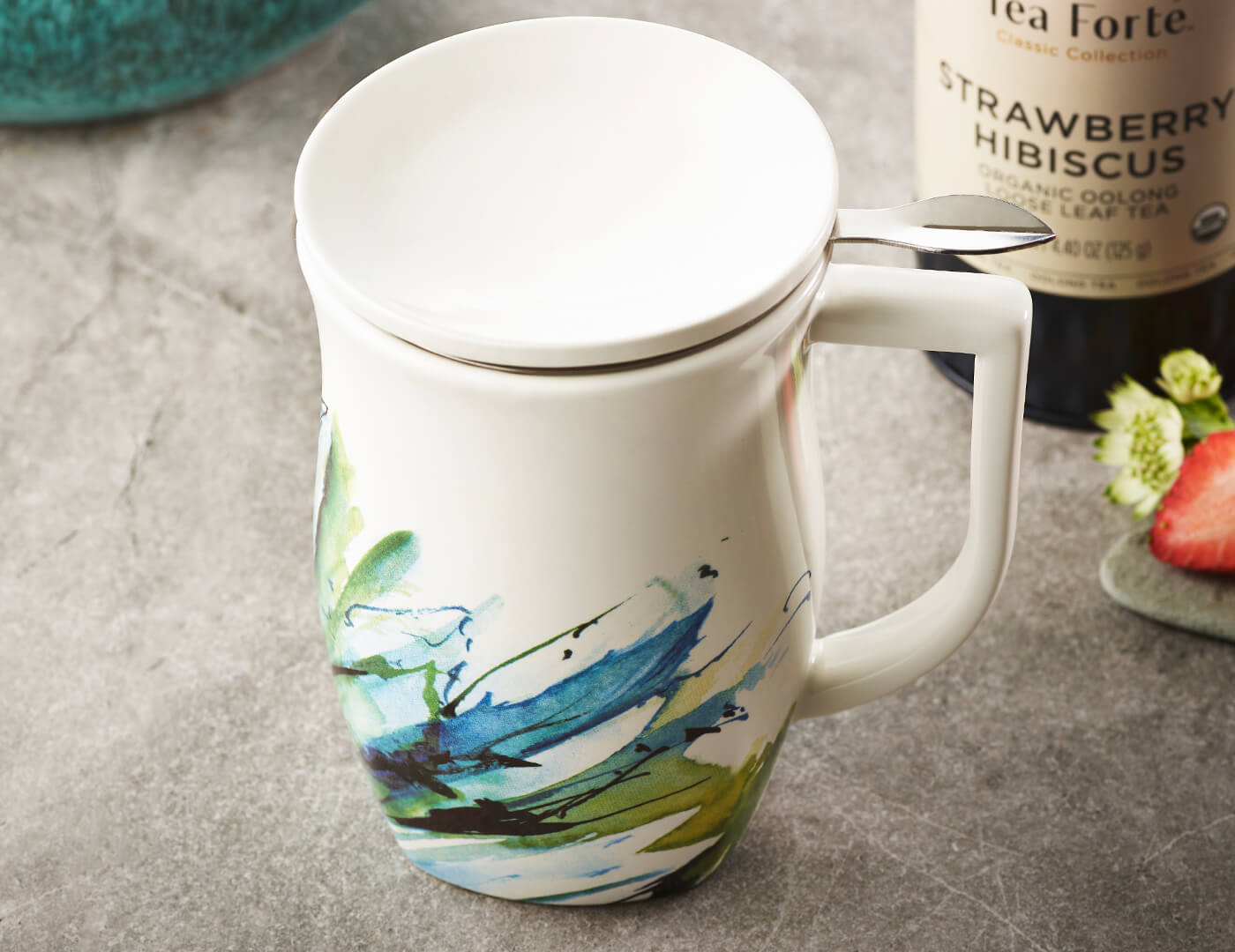 Fiore Steeping Cup with Infuser Blue Agave
