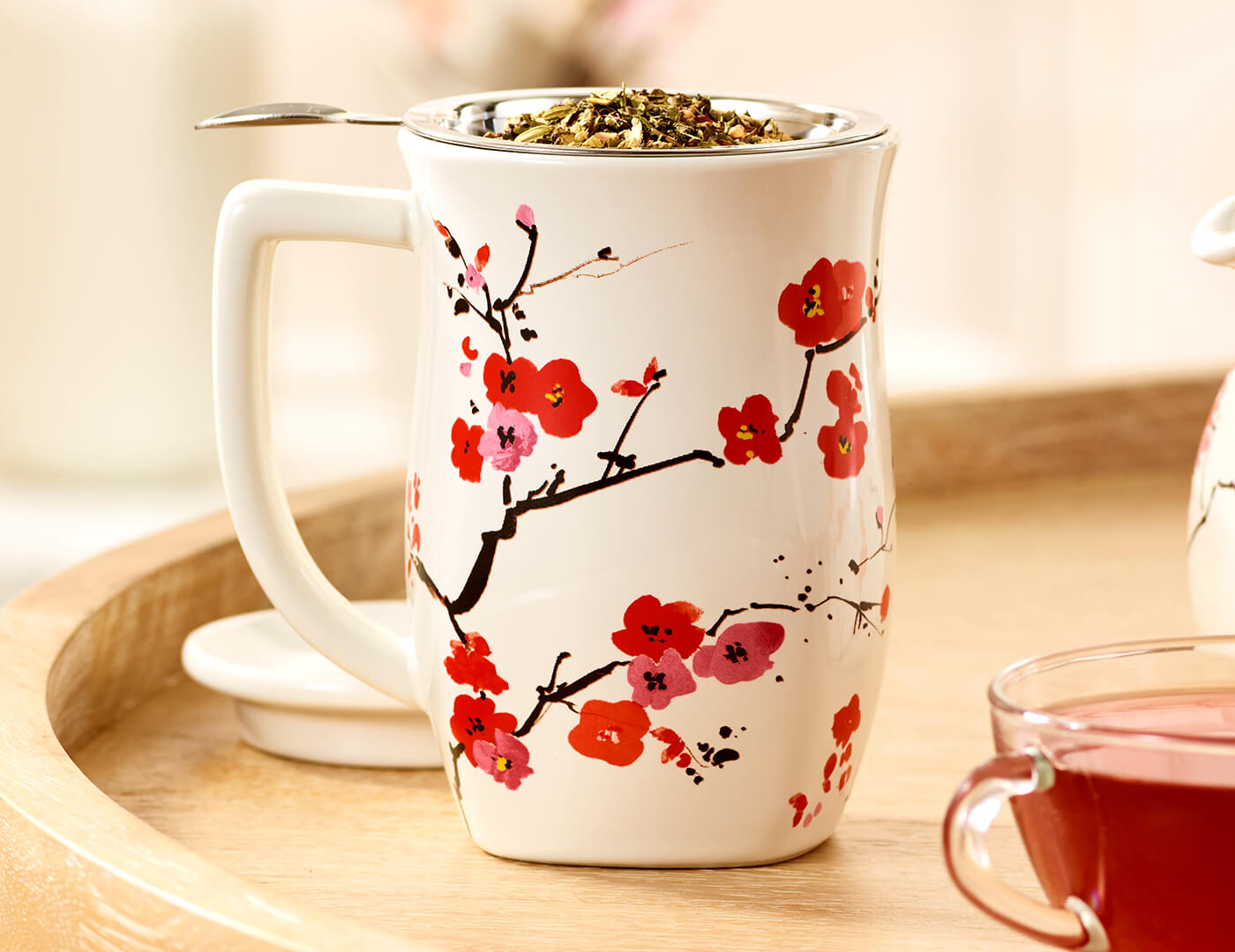 Fiore Steeping Cup with Infuser Sakura